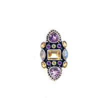 Load image into Gallery viewer, Nicky Butler SS Citrine Multi Gem Shield Ring