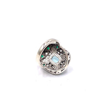 Load image into Gallery viewer, Nicky Butler SS Aqua Quartz Lotus Flower Ring
