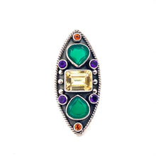 Load image into Gallery viewer, Nicky Butler SS Citrine Multi Gem Shield Ring