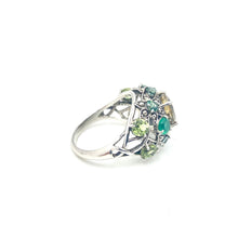 Load image into Gallery viewer, Nicky Butler SS Green Chalcedony Multi Gem Band Ring