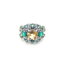 Load image into Gallery viewer, Nicky Butler SS Green Chalcedony Multi Gem Band Ring