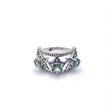 Load image into Gallery viewer, Nicky Butler SS Green Topaz Gem Star Band RIng