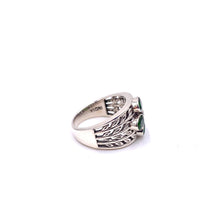 Load image into Gallery viewer, Nicky Butler SS Chrome Diopside Leaf Band Ring