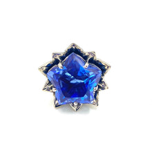 Load image into Gallery viewer, Nicky Butler SS Blue Quartz Doublet Star Flower Ring