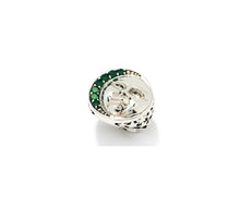 Load image into Gallery viewer, Nicky Butler SS Green Chalcedony Man in the Moon Gem Ring