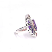 Load image into Gallery viewer, Nicky Butler SS Purple Turquoise Multi Gem Deco Ring