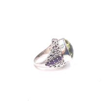 Load image into Gallery viewer, Nicky Butler SS Lemon Quartz Multi Gem Bold Pear Leaf Ring