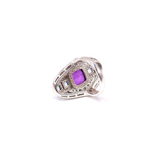Load image into Gallery viewer, Nicky Butler SS Purple Quartz &amp; Topaz Gem Deco Ring