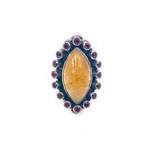 Load image into Gallery viewer, Nicky Butler SS Goldy Quartz Multi Gem Marquise Ring