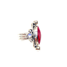 Load image into Gallery viewer, Nicky Butler SS Ruby Red Corundum Multi Gem Marquise Ring