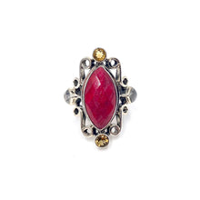 Load image into Gallery viewer, Nicky Butler SS Ruby Red Corundum Multi Gem Marquise Ring