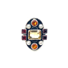 Load image into Gallery viewer, Nicky Butler SS Citrine Multi Gem Deco Ring