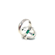 Load image into Gallery viewer, Nicky Butler SS Green Chalcedony Multi Gem Deco Ring