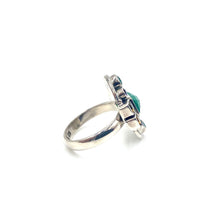 Load image into Gallery viewer, Nicky Butler SS Green Chalcedony Multi Gem Deco Ring