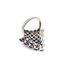Load image into Gallery viewer, Nicky Butler SS Garnet Gemstone Quilt Ring