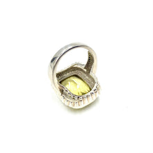 Load image into Gallery viewer, Nicky Butler SS Lemon Quartz Gem Cushion Ring