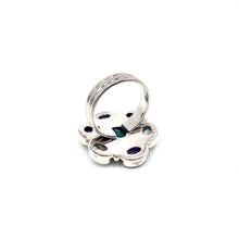 Load image into Gallery viewer, Nicky Butler SS Emerald Green Beryl Multi Gem Blossom Ring