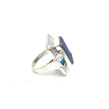 Load image into Gallery viewer, Nicky Butler SS Midnight Drusy Quartz Multi Gem Bold Ring
