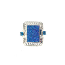 Load image into Gallery viewer, Nicky Butler SS Midnight Drusy Quartz Multi Gem Bold Ring
