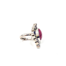 Load image into Gallery viewer, Nicky Butler SS Ruby Red Corundum Multi Gem Oval Ring