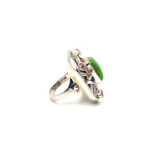 Load image into Gallery viewer, Nicky Butler SS Green Turquoise Multi Gem Hexagon Ring