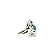 Load image into Gallery viewer, Nicky Butler SS Green Beryl &amp; Chalcedony Gem Crown Ring