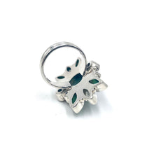 Load image into Gallery viewer, Nicky Butler SS Malachite Multi Gem Flower Ring