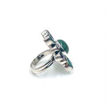 Load image into Gallery viewer, Nicky Butler SS Malachite Multi Gem Flower Ring