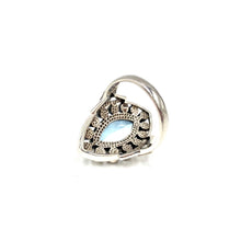 Load image into Gallery viewer, Nicky Butler SS Ocean Blue Quartz &amp; FWP Marquise Ring
