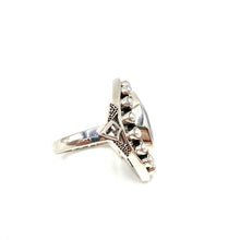 Load image into Gallery viewer, Nicky Butler SS Ocean Blue Quartz &amp; FWP Marquise Ring