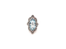 Load image into Gallery viewer, Nicky Butler SS Aqua Quartz Doublet Marquise Ribbon Ring