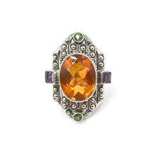 Load image into Gallery viewer, Nicky Butler SS Honey Quartz Multi Gem Ring