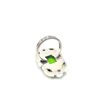 Load image into Gallery viewer, Nicky Butler SS Peri Green Quartz Multi Gem Cushion Ring