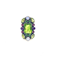 Load image into Gallery viewer, Nicky Butler SS Peri Green Quartz Multi Gem Cushion Ring
