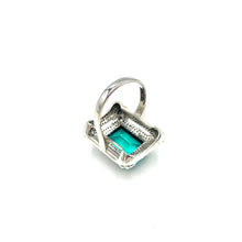 Load image into Gallery viewer, Nicky Butler SS Caribbean Blue Quartz Frame Ring