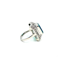 Load image into Gallery viewer, Nicky Butler SS Caribbean Blue Quartz Frame Ring