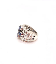Load image into Gallery viewer, Nicky Butler Sterling Silver Blue Kyanite Gemstone Leaf Band Ring