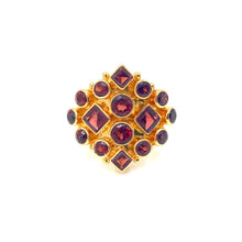 Load image into Gallery viewer, Nicky Butler Vermeil Garnet Gem Mosaic Ring