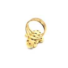 Load image into Gallery viewer, Nicky Butler Vermeil Rainbow Moonstone Multi Gem Cross Ring