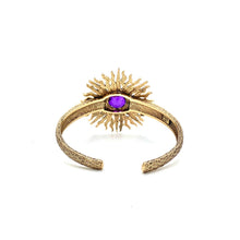 Load image into Gallery viewer, Nicky Butler Bronze Purple Quartz Starburst Cuff