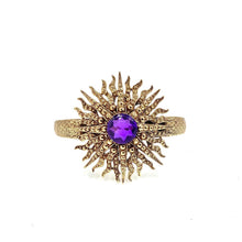Load image into Gallery viewer, Nicky Butler Bronze Purple Quartz Starburst Cuff