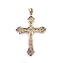 Load image into Gallery viewer, Nicky Butler Bronze Moonstone Multi Gem Cross Pendant