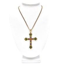 Load image into Gallery viewer, Nicky Butler Bronze Citrine Multi Gem Cross Pendant