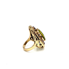 Load image into Gallery viewer, Nicky Butler Bronze Lemon Quartz Multi Gem Pear Leaf Ring