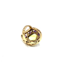 Load image into Gallery viewer, Nicky Butler Bronze Lemon Quartz Multi Gem Pear Leaf Ring