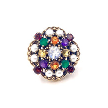 Load image into Gallery viewer, Nicky Butler Bronze Moonstone Multi Gem Dome Ring