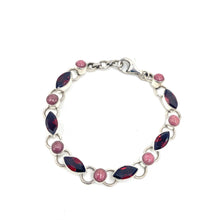 Load image into Gallery viewer, Nicky Butler SS Garnet &amp; Rhodonite Gem Line 6-1/8” Bracelet