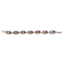 Load image into Gallery viewer, Nicky Butler SS Carnelian &amp; Freshwater Pearl Oval Line Bracelet