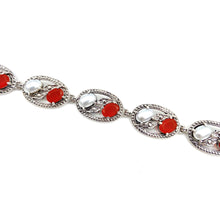 Load image into Gallery viewer, Nicky Butler SS Carnelian &amp; Freshwater Pearl Oval Line Bracelet
