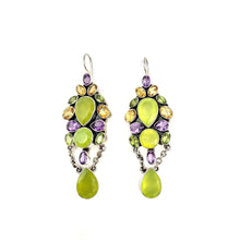 Load image into Gallery viewer, Nicky Butler SS RAJ Peri Green Chalcedony Multi Gem Earrings